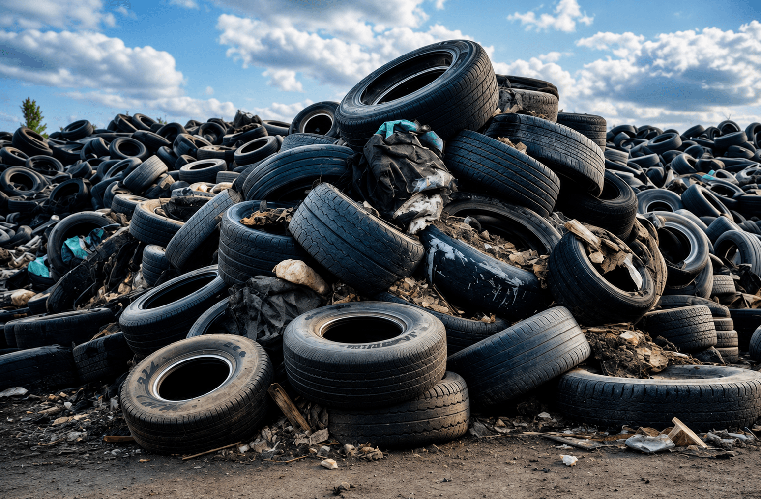 Dumped tires