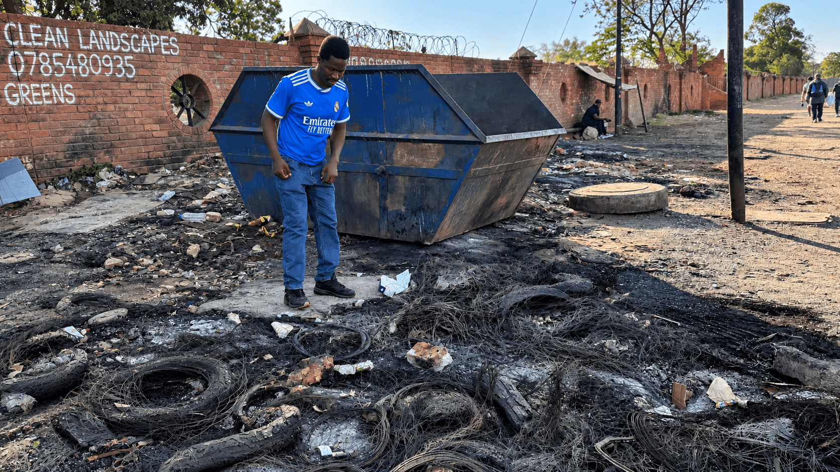 Waste tires.